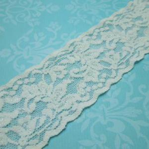 1 Yard Of 2 Inch White Stretch Elastic Lace For..