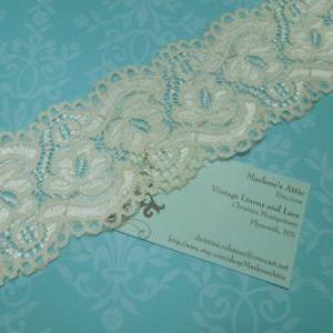 1 Yard Of 3 Inch Ivory Stretch Elastic Lace For..