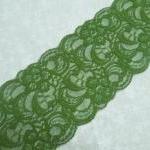 1 Yard Of 3 Inch Olive Green Stretch Elastic Lace..