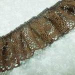 1 Yard Of 2 Inch Brown Ruffled Chantilly Lace Trim..